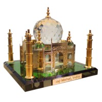 Gold Plated Crystal Taj Mahal Medium